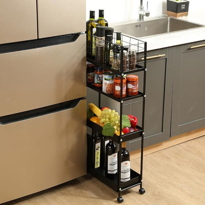 KINGRACK Slim Rolling Storage Cart 4 Tier - Image 2