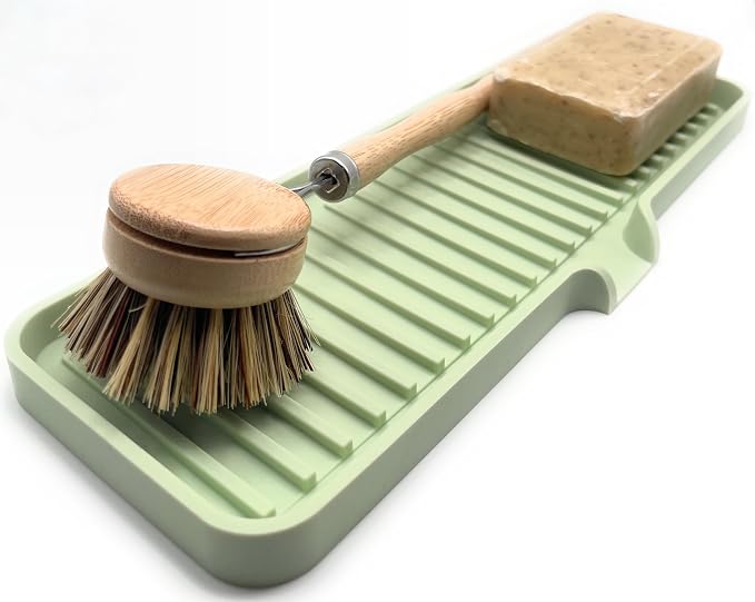 Happitasa Silicone Soap Dish Tray and Sponge Holder - Image 3