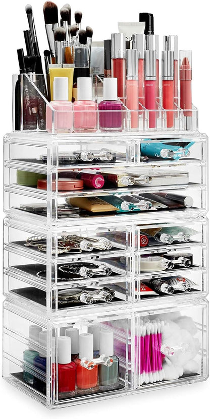 Casafield Acrylic Cosmetic Makeup Organizer & Jewelry Storage Display Case - Image 3