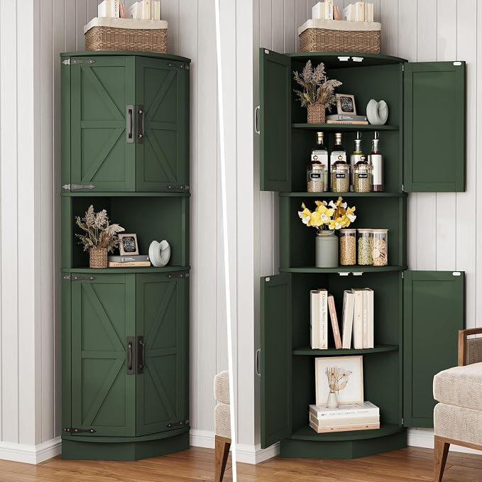 Vabches 64.8" Tall Farmhouse Corner Cabinet - Image 8