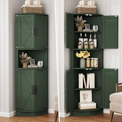 Vabches 64.8" Tall Farmhouse Corner Cabinet - Image 8
