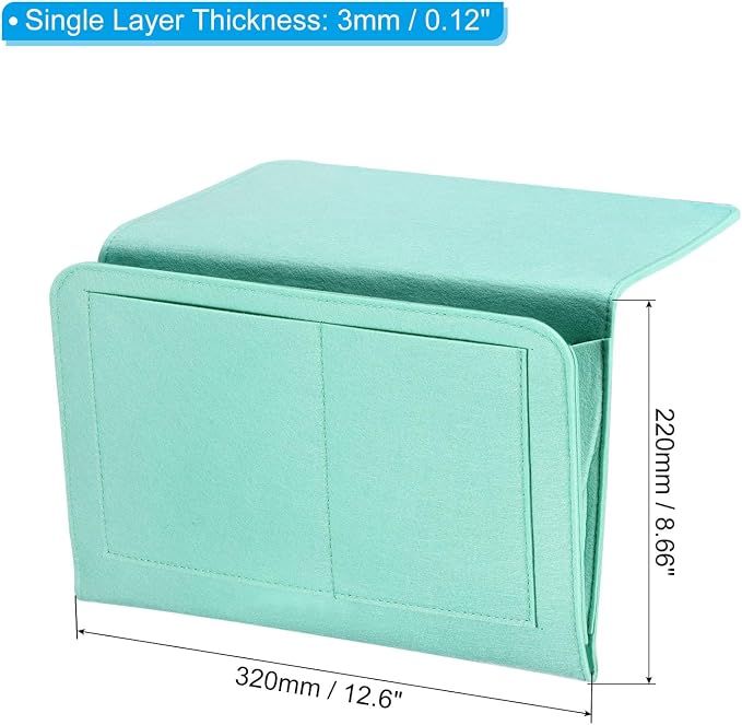PATIKIL 13in Bedside Caddy, Bed Caddy Bedside Organizer Hanging Soft Felt 5 - Image 2