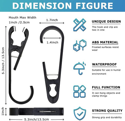 Laundry Hooks with Clips Hanger Closet Organizer Clamps Socks Boot Bras Towels - Image 4