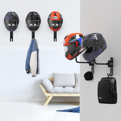 Helmet Hanger Wall Mount 180° Swivel Helmet Holder - Image 6