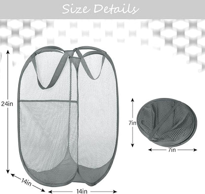 Deluxe Strong Mesh Pop up Laundry Hamper Basket - Image 4