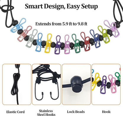 Travel Clothesline Retractable Portable Clothesline - Image 2