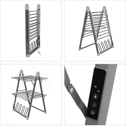 Electric Heated Clothes Drying Rack, Foldable Heated Garment Dryer - Image 8