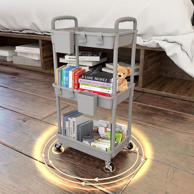 3 Tier Rolling Utility Cart - Image 3