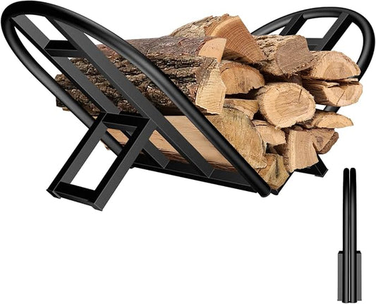 Lilybud--lily Firewood Rack Outdoor Indoor, Foldable Wood Rack Metal Firewood by Lilybud--lily