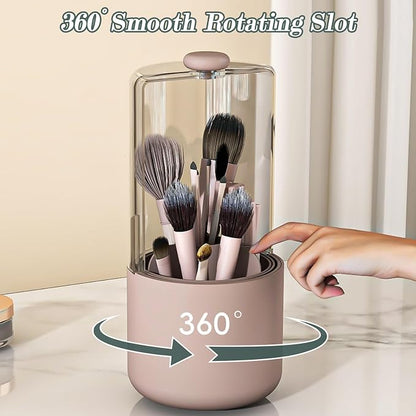 Makeup Brush Holder with Dustproof Cover - Image 3