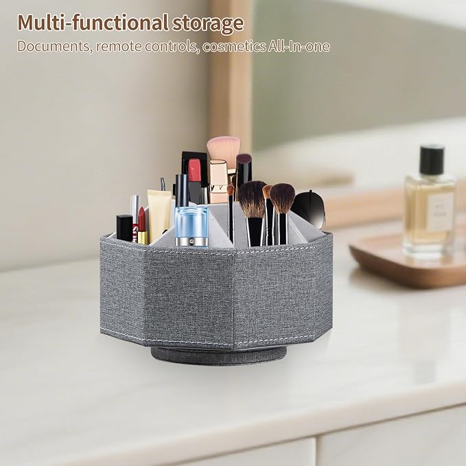 Swivel Remote Control Holder, 9 Rooms Desk Organizer and Decorations - Image 7