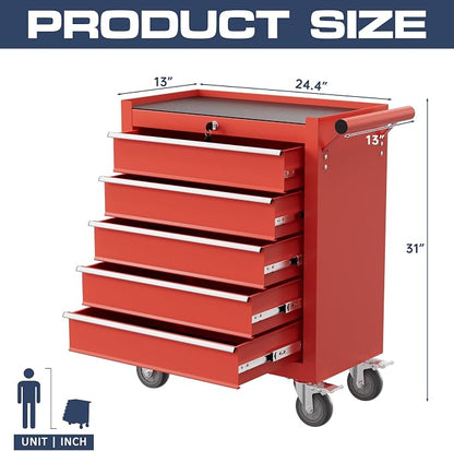 5-Drawer Tool Chest, Rolling Tool Cart - Image 3