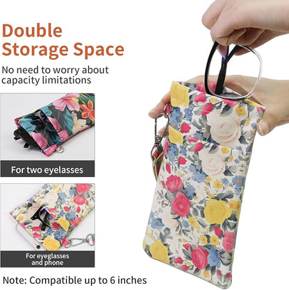 Double Eyeglass Case Soft Dual Glasses Case - Image 6