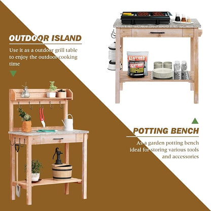 HOLTICO Outdoor Potting Bench Table - Image 4