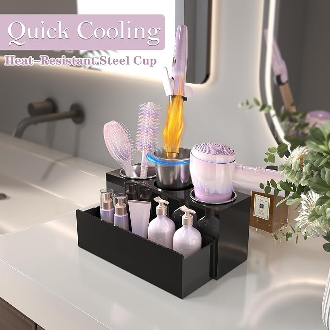 Hair Tool Organizer, Acrylic Hot Hair Styling Tool Organizer - Image 2
