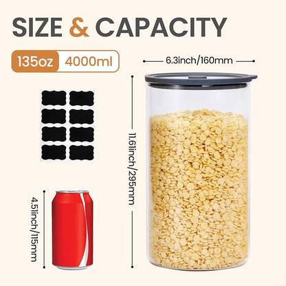 Extra-Large Glass Flour and Sugar Storage Containers - Image 2