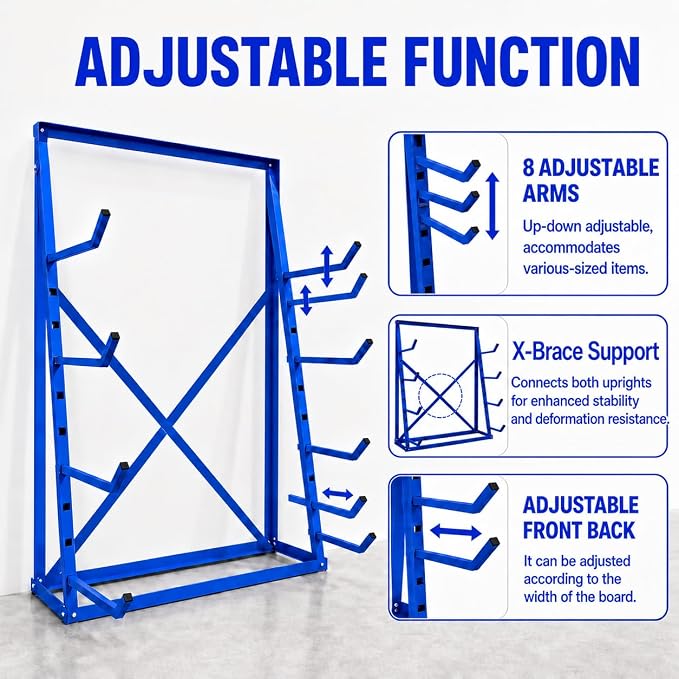 4500lbs Lumber Storage Rack 4 Tier Adjustable Pipe Rack | Alloy Steel - Image 6