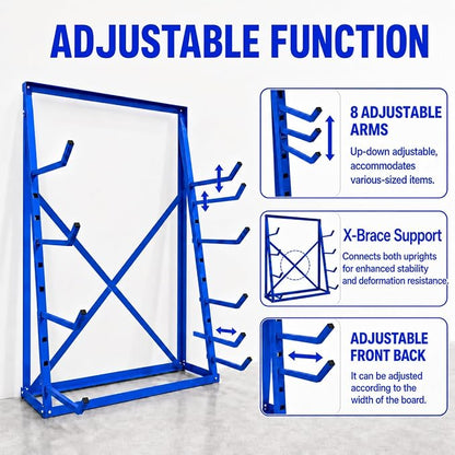 4500lbs Lumber Storage Rack 4 Tier Adjustable Pipe Rack | Alloy Steel - Image 6