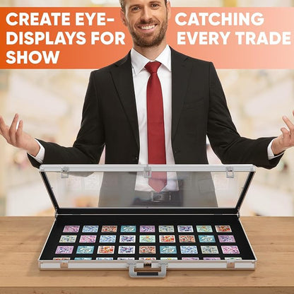 Portable Trade Show Display Case, Large Table Top Sports Card Display Case - Image 6