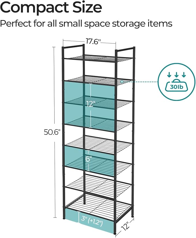 SONGMICS Metal Shoe Rack, Free Standing Shoe Organizer - Image 3