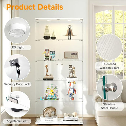 5-Tier Tempered Glass Display Cabinet - Image 5