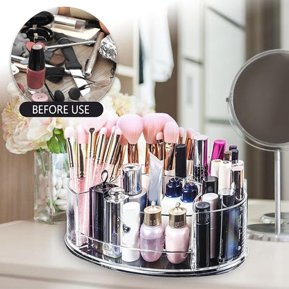 Acrylic Makeup Organizer, 9” x 5” Compact Cosmetic Holder - Image 4