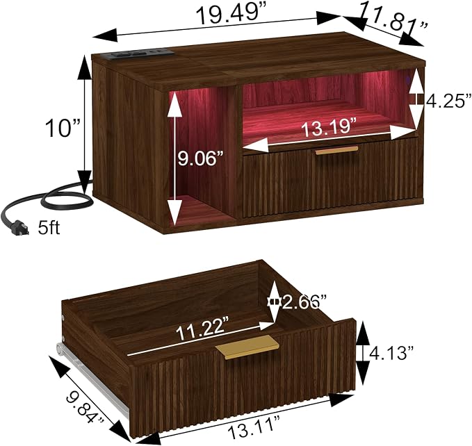 Veegle Floating Nightstand - Image 2