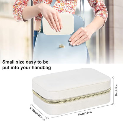 Dajasan Velvet Travel Jewelry Boxes, Small Travel Jewelry Case, Portable Travel - Image 2