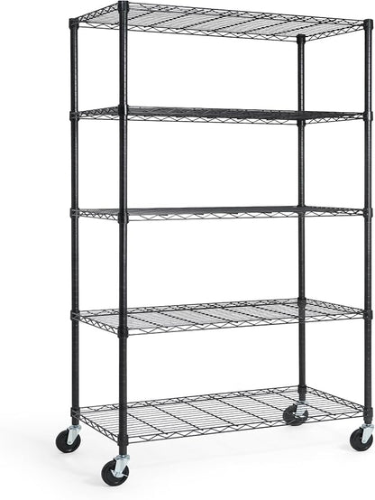 CAPHAUS NSF Commercial Grade Wire Shelving w/Wheels, Leveling Feet & Liners by CAPHAUS