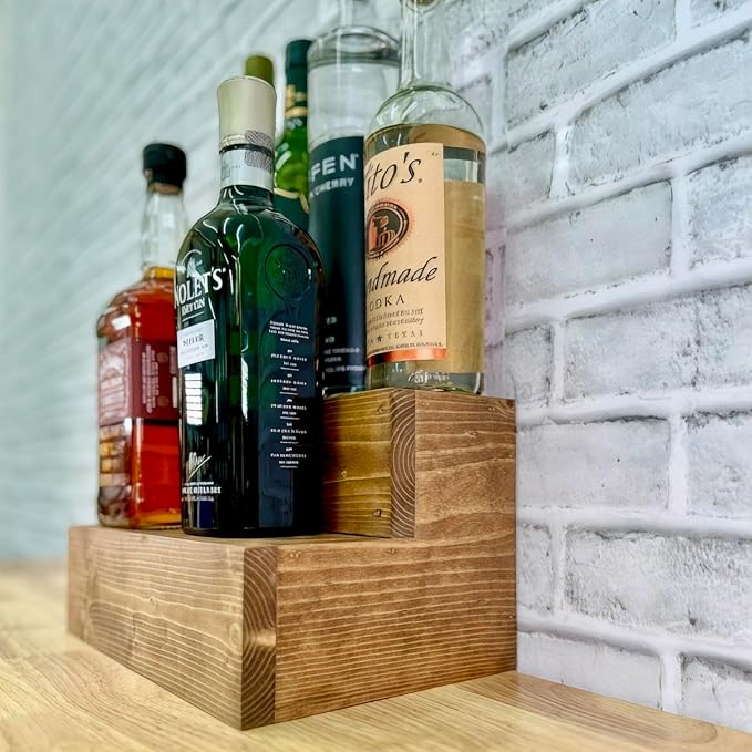Tiered Bottle Shelf | 2 Tier Liquor Bottle Display | Bar Organization | Kitchen - Image 10