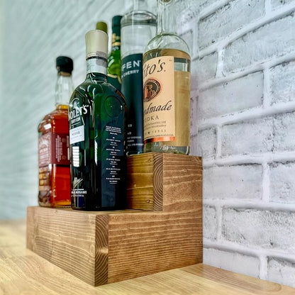 Tiered Bottle Shelf | 2 Tier Liquor Bottle Display | Bar Organization | Kitchen - Image 10