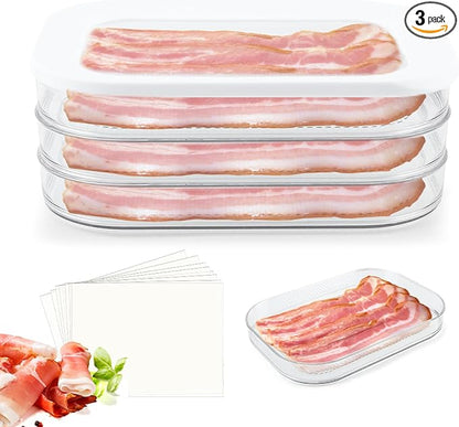3 Layer Deli Meat Container for Fridge Stackable Organizer | Fridge storage for by Unknown