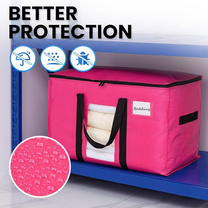 TAILI 2 Pack Pink Extra Large Moving Bags, Heavy Duty Totes - Image 8