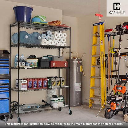 CAPHAUS NSF Commercial Grade Wire Shelving w/Wheels, Leveling Feet & Liners - Image 2