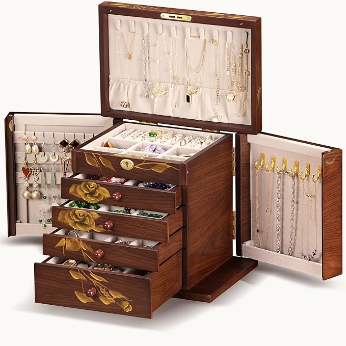 Hand-Painted Wooden Jewelry Boxes - Image 6