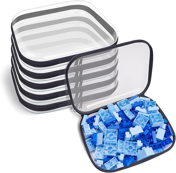 Clear Hard Plastic Zipper Case, Transparent Double Zippers Hard Pouch by Unknown