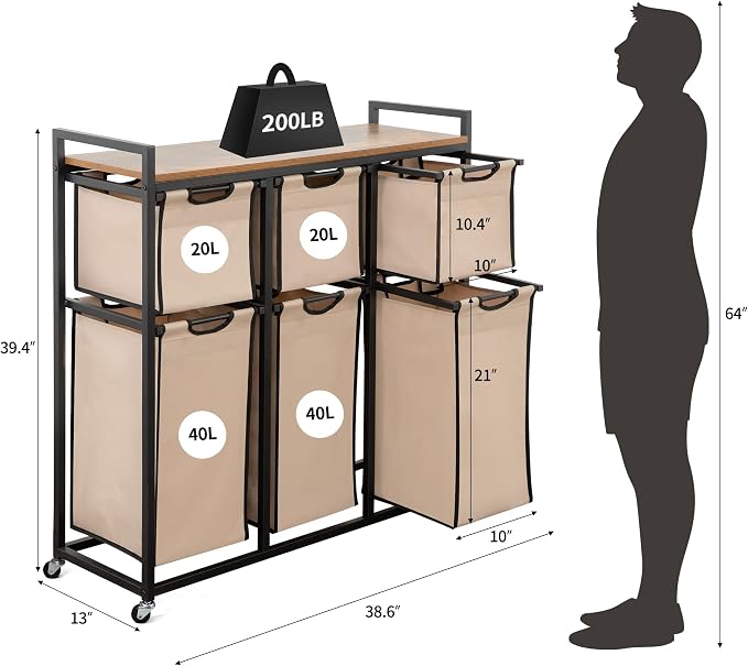 Laundry Basket Organizer, Hampers - Image 6