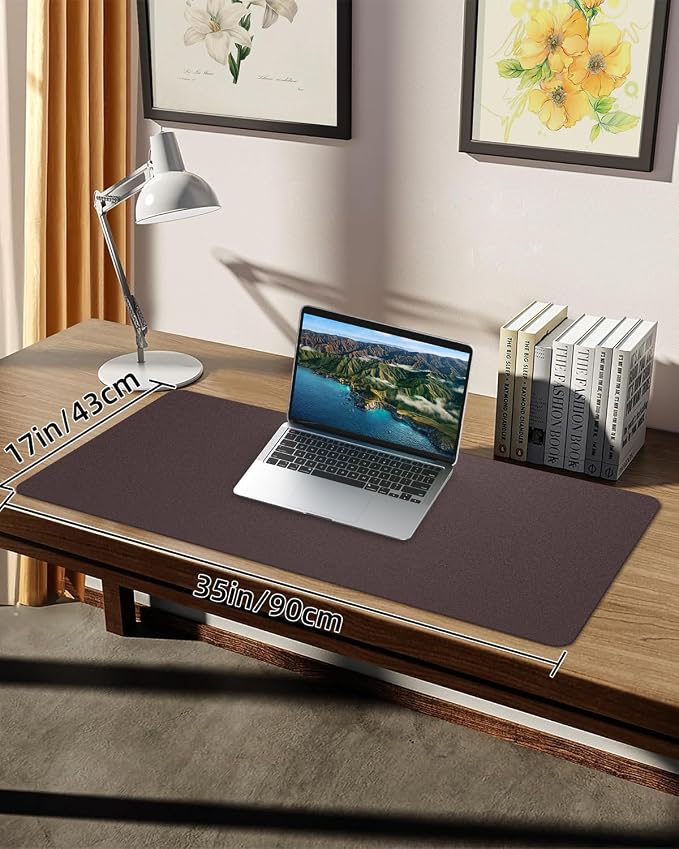 Non-Slip Desk mat, PULeather Desk Pad Protector, Office Desk Mat, Large Mouse - Image 7