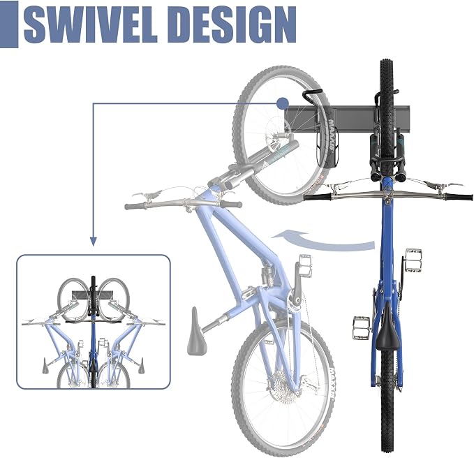WALMANN Wall Mounted Swivel Bike Rack - Image 3