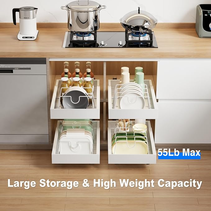 Mustorn 2 Pack Pull Out Cabinet Organizer - Image 2