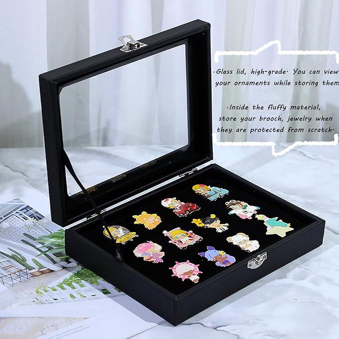 TANG SONG 7.9''x 6'' Brooch Storage Box Lapel Pin Display Case Jewelry - Image 3