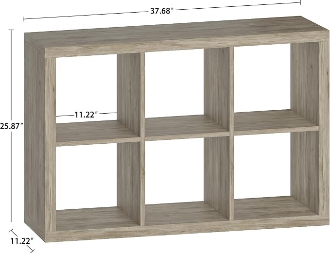 Bookshelf Cube Storage Organizer, 6-Cube Shelf Bookcase - Image 3