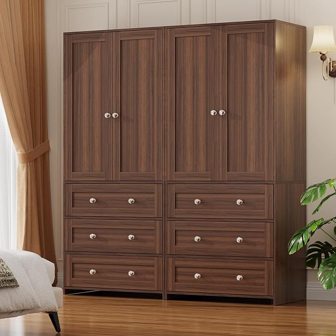 VOWNER 71" Tall Armoire Wardrobe Closet - Image 9