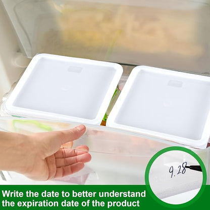 FoldTier 2 Pieces Square Food Storage Containers Polycarbonate Clear food - Image 4