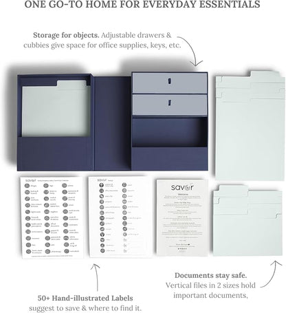 Savor | All-in-One Desk Organizer | Blue – Keep Desk, and Home Organized - Image 4