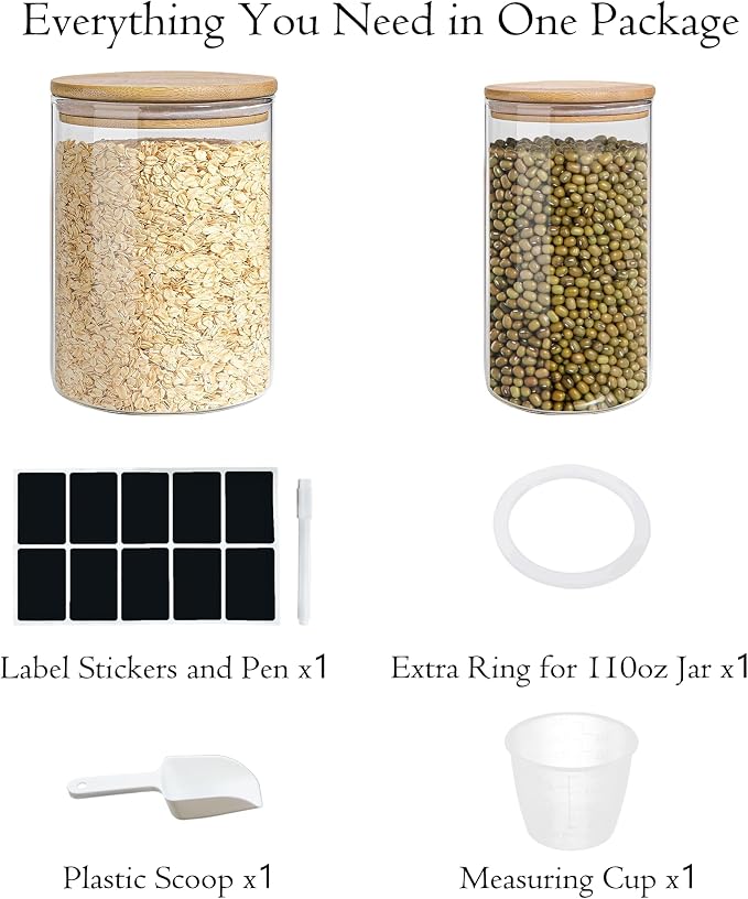 Glass Storage Jars Set Elegant Containers - Image 7