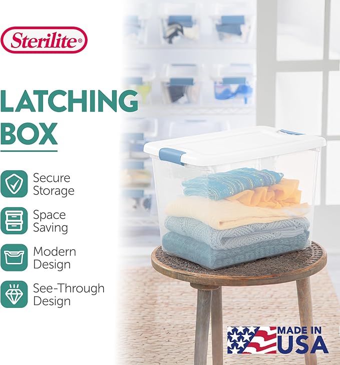 Sterilite 18-Pack Latching Box, Under Bed Storage Bins - Image 3