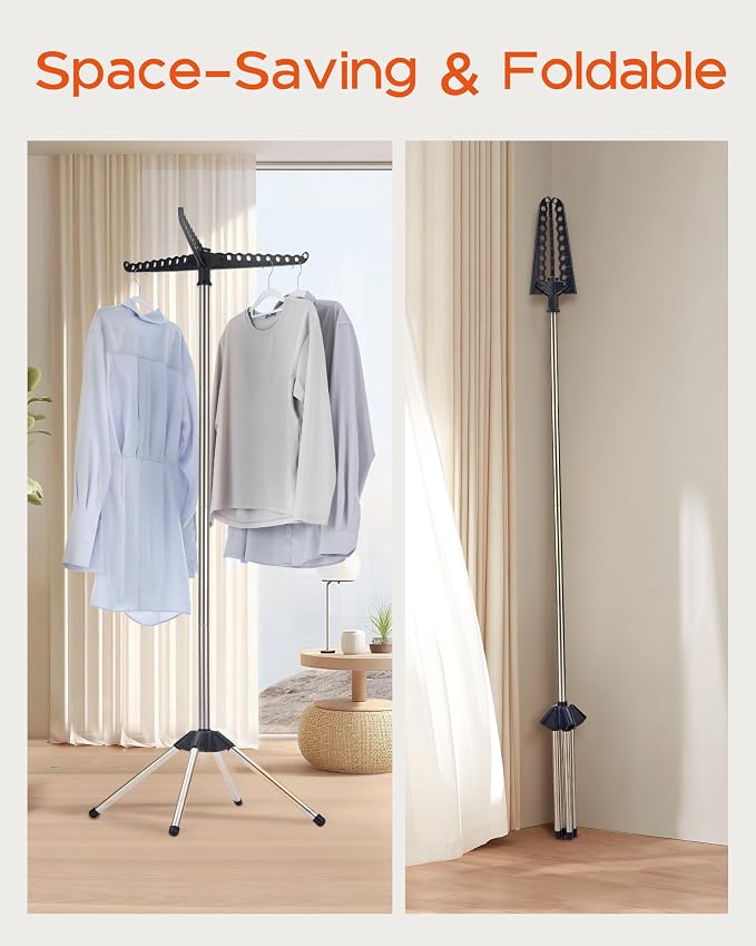 CASAMAYA Clothes Drying Rack Foldable, 59 inch Tripod Laundry Drying Rack Indoor - Image 3