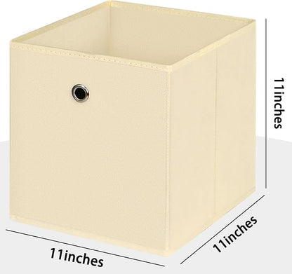 Foldable Storage Cubes Bins, 11 Inch Cloth Storage Cube Fabric Storage Box - Image 2
