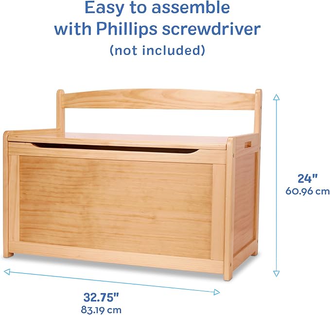 Melissa & Doug Wooden Toy Chest - Image 3